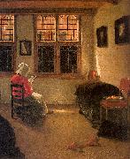 Pieter Janssens Elinga Woman Reading_l oil on canvas